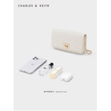 热品预售CHARLES&KEITH女包CK2-70160082-2菱格单肩斜挎链条包